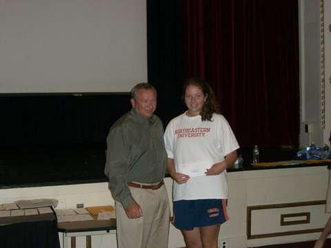 Kevin Sparks presenting scholarship to Colleen Pisciotta