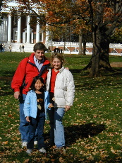 Dad and the girls at UVA